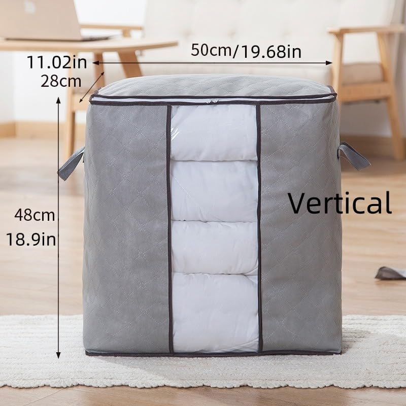 Zilotyshopping Horizontal Window Quilt Bag – Transparent Storage Organizer for Blankets, Quilts & Clothes | Dustproof, Foldable & Space Saving - Image 5