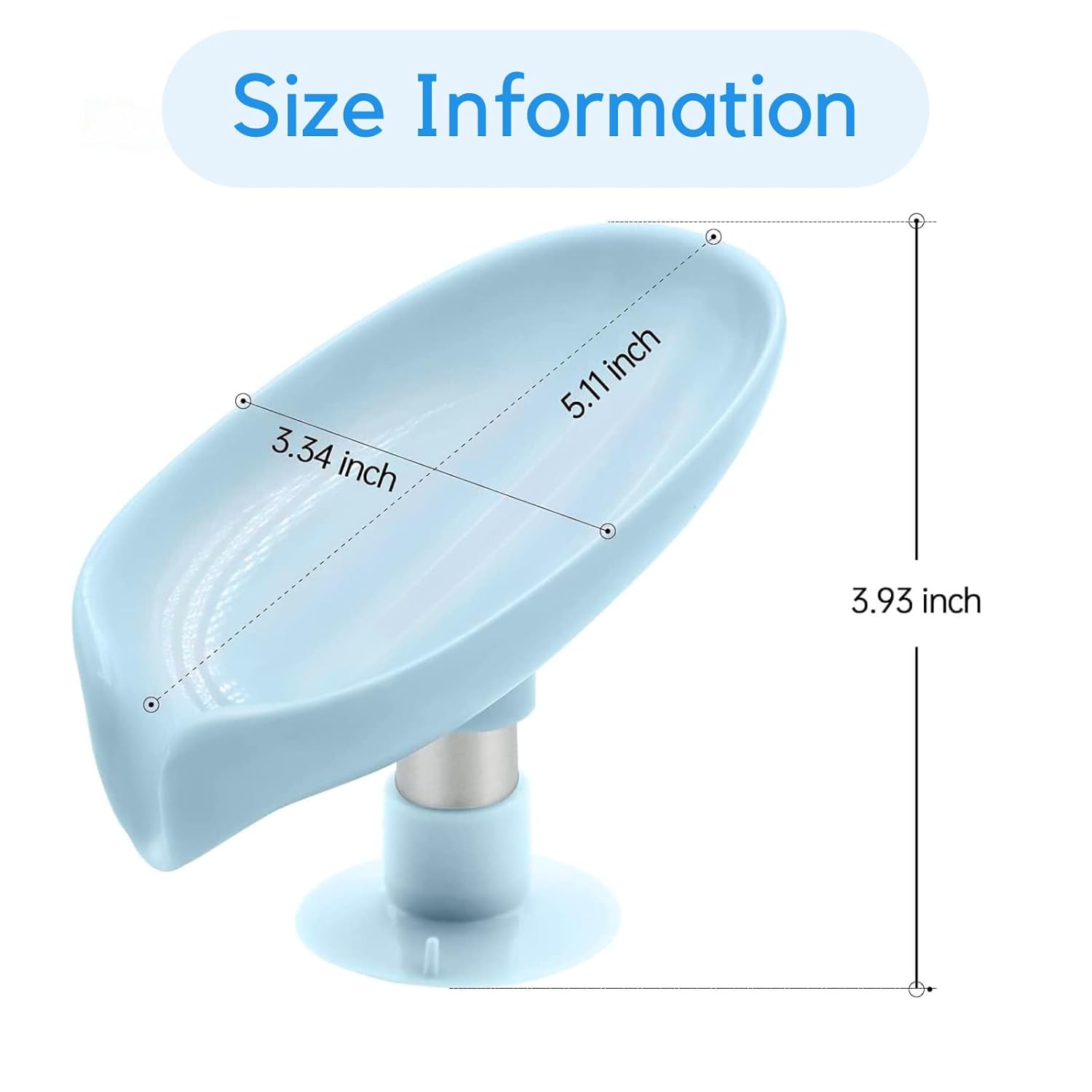 Zilotyshopping Leaf Shape Soap Holder – Self Draining Soap Dish with Suction Base | Stylish Bathroom Soap Stand | Quick Dry Soap Tray - Image 4