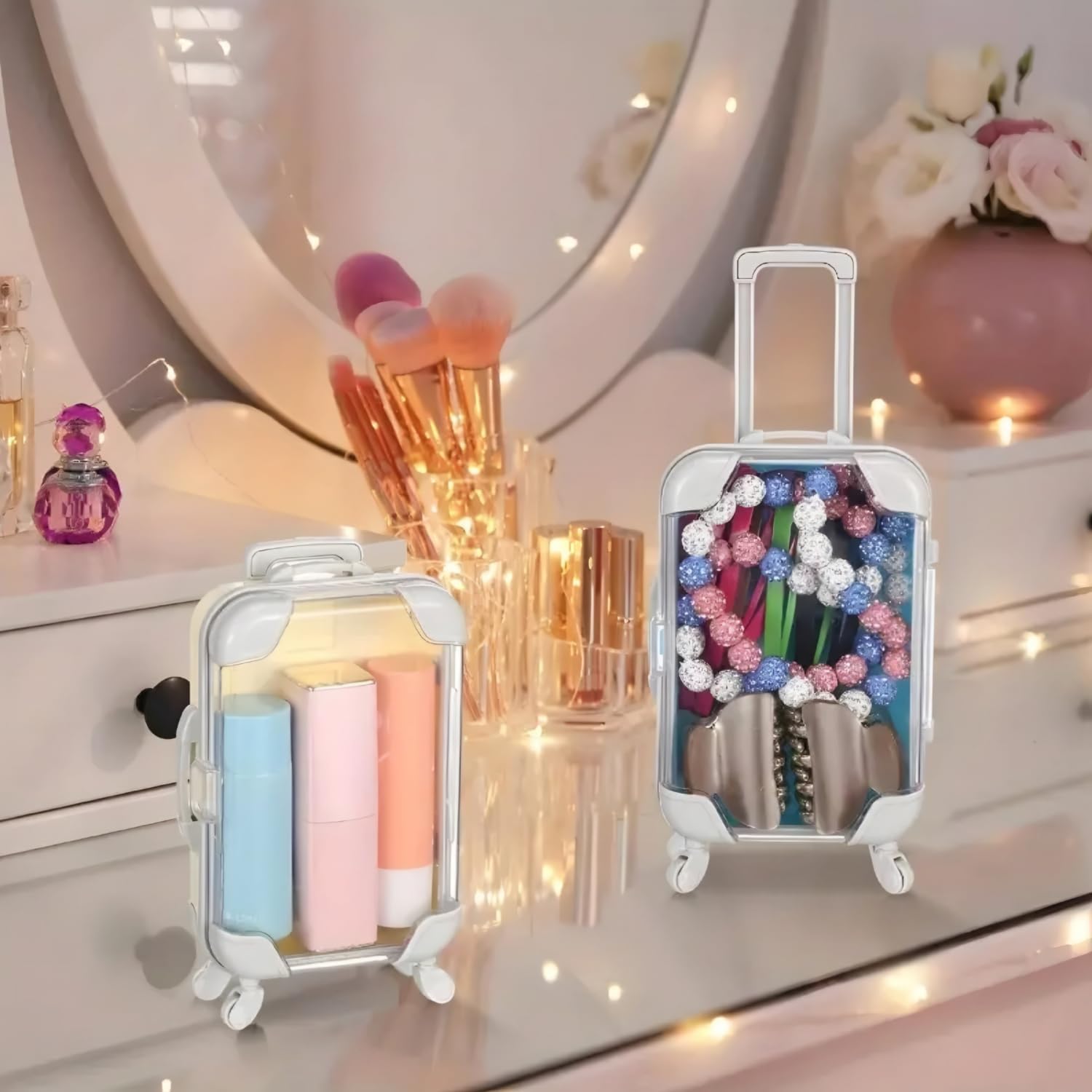 Zilotyshopping Mini Suitcase Storage Box – Travel-Style Multipurpose Gift Case for Candy, Jewelry, Lashes & Party Favors | Multicolor (Pack of 1) - Image 2