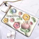 Zilotyshopping 3D Bathroom Non-Slip Floor Mat | Soft & Absorbent Bath Mat with Anti-Skid Backing | Quick Dry Shower Mat for Home