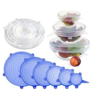Zilotyshopping Silicone Lid Set – 6 Pcs | Reusable Stretchable Silicone Food Covers | Airtight Lids for Bowls, Cups & Containers