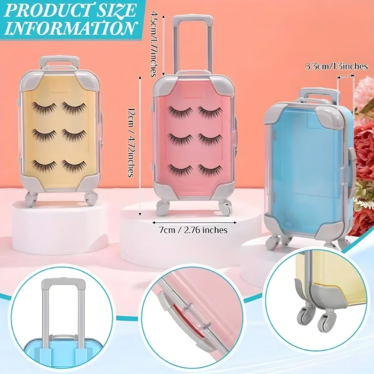 Zilotyshopping Mini Suitcase Storage Box – Travel-Style Multipurpose Gift Case for Candy, Jewelry, Lashes & Party Favors | Multicolor (Pack of 1) - Image 4