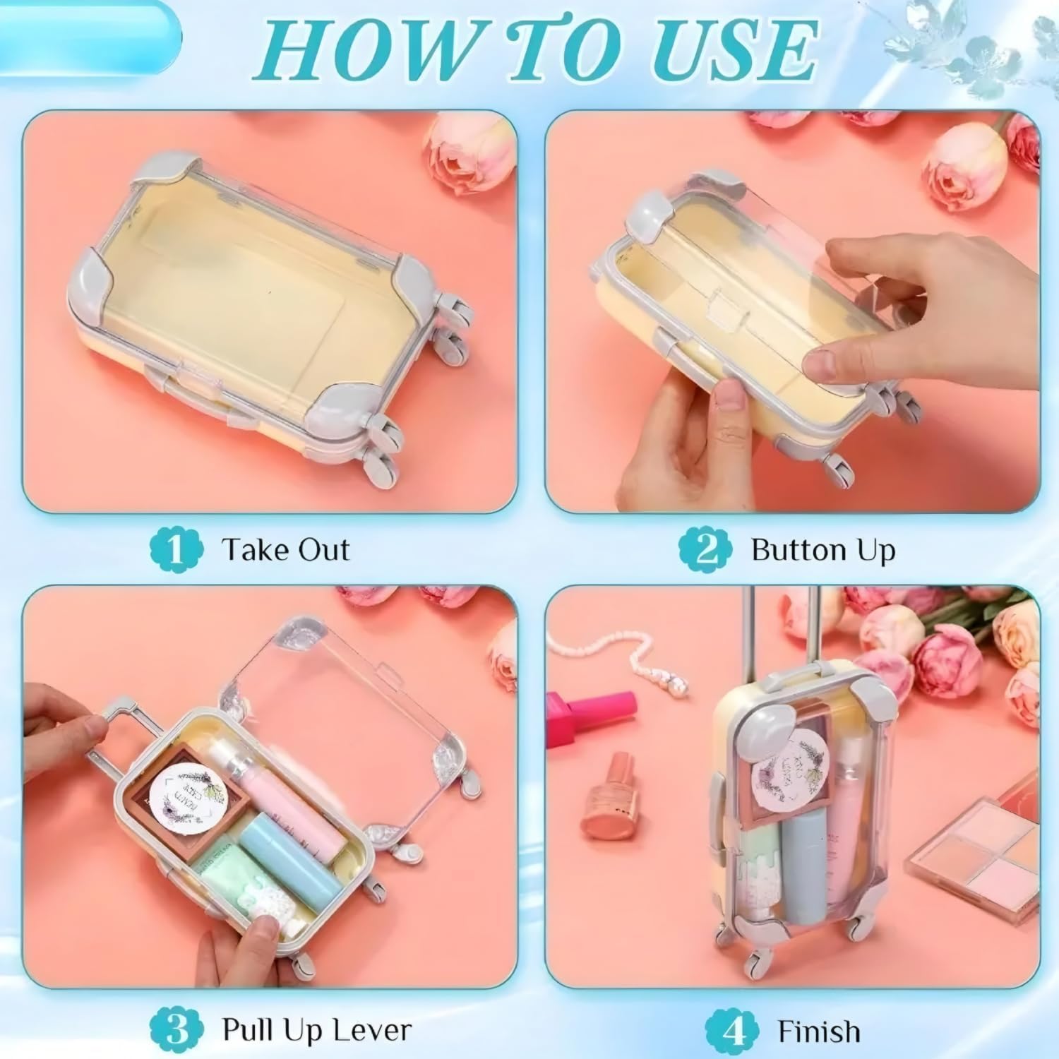 Zilotyshopping Mini Suitcase Storage Box – Travel-Style Multipurpose Gift Case for Candy, Jewelry, Lashes & Party Favors | Multicolor (Pack of 1) - Image 5