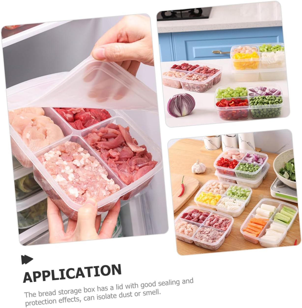 Zilotyshopping 4 Compartment Food Storage Box – Portion Control Lunch Container for Meals & Snacks | Leak Resistant, Durable & Easy to Carry - Image 9