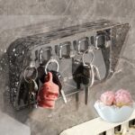 Zilotyshopping Key Holder with 5 Hooks – Wall Mounted Key Organizer Rack for Home & Office | Space Saving, Durable & Easy Install