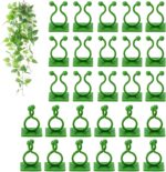 Zilotyshopping 30 Pcs Plant Fixing Clips (Green) – Garden Support Clips for Plant Stems, Vines & Branch Support | Reusable Plant Holder Clips